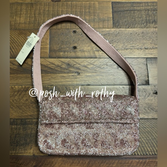 Anthropologie The Fiona Shoulder Bag: Metallic Heart Edition, NWT - Picture 2 of 10